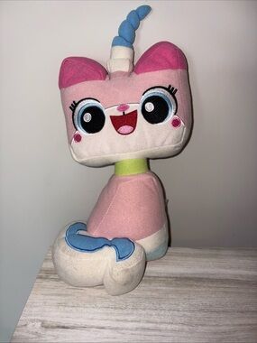 LEGO Unikitty Character Cartoon Cat Unicorn Plush Pink, Blue, Cream Collect 12”
